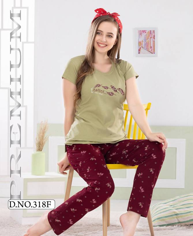 Ft 318 Night Wear Hosiery Cotton Shinker Latest Night Suits Collection